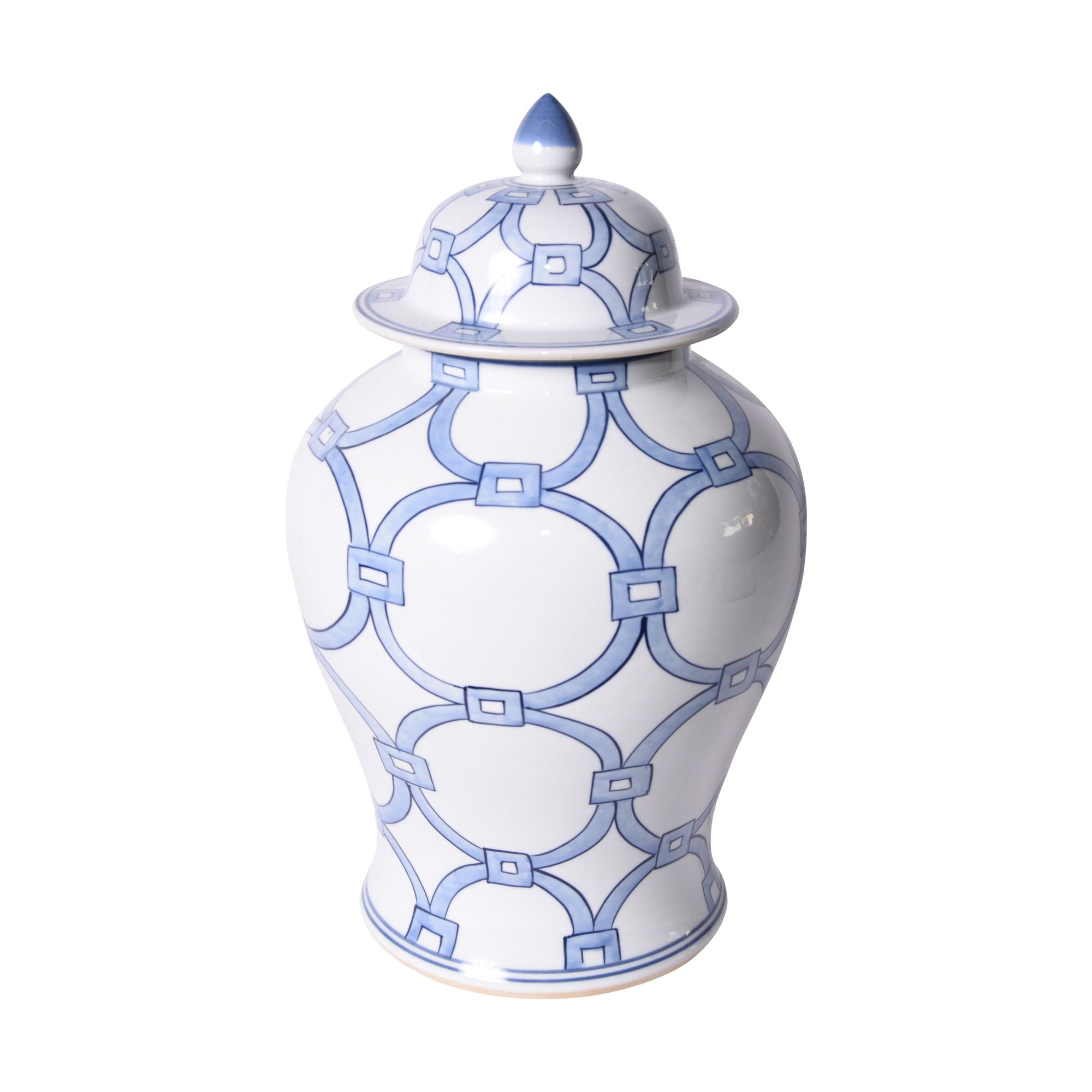 Blue and White Lover Locks Temple Jar By Legends Of Asia