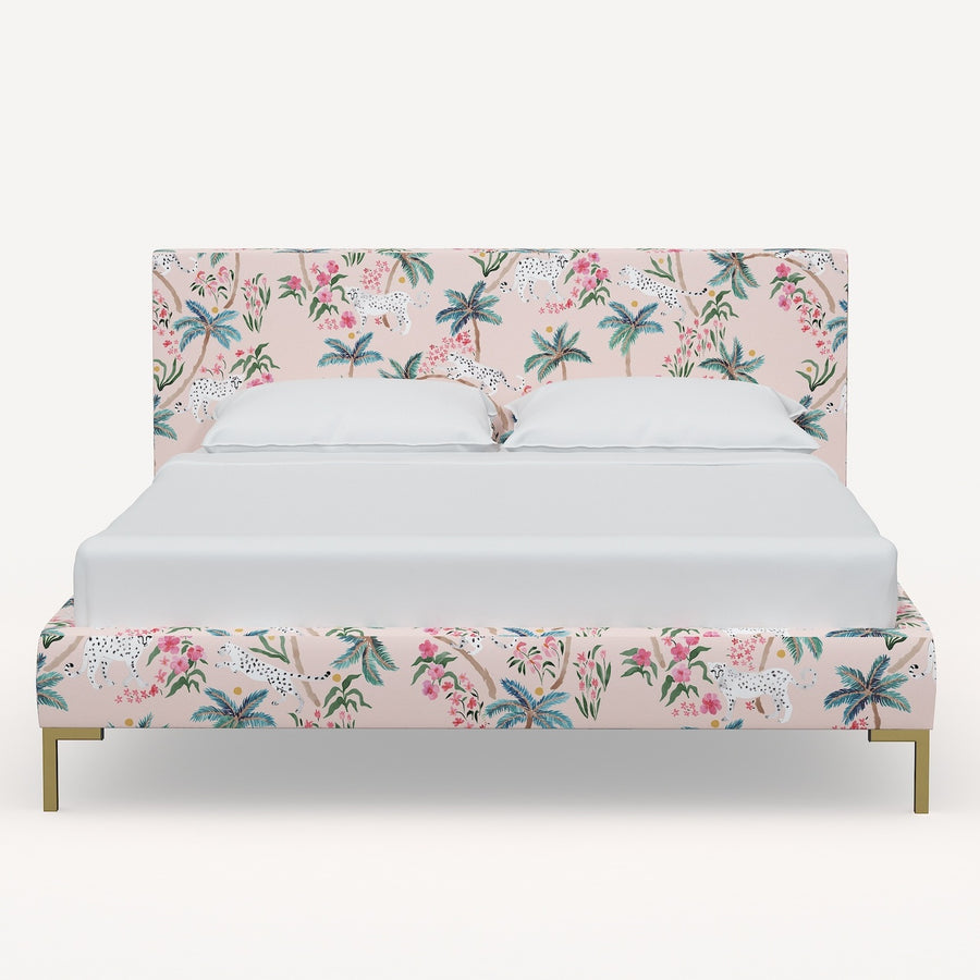 Palm Leopard Blush Bed