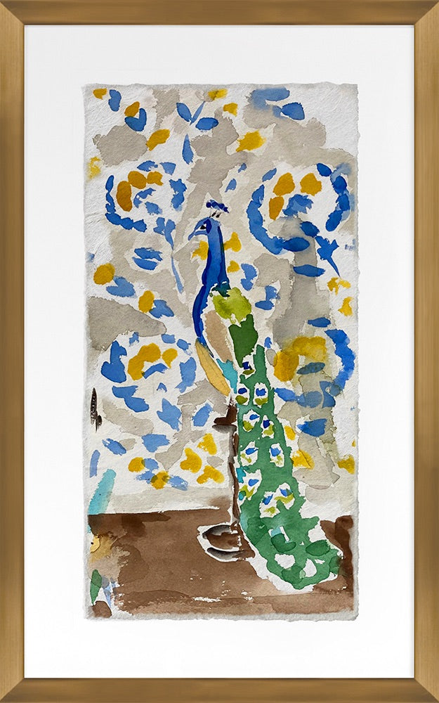 Dana Gibson Blue Peacock Art