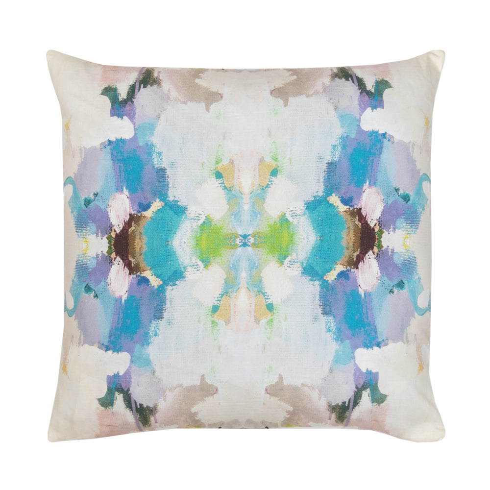 Laura Park French Blue Linen Cotton Pillow