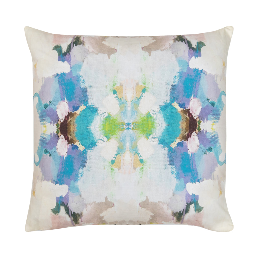 Laura Park French Blue Linen Cotton Pillow