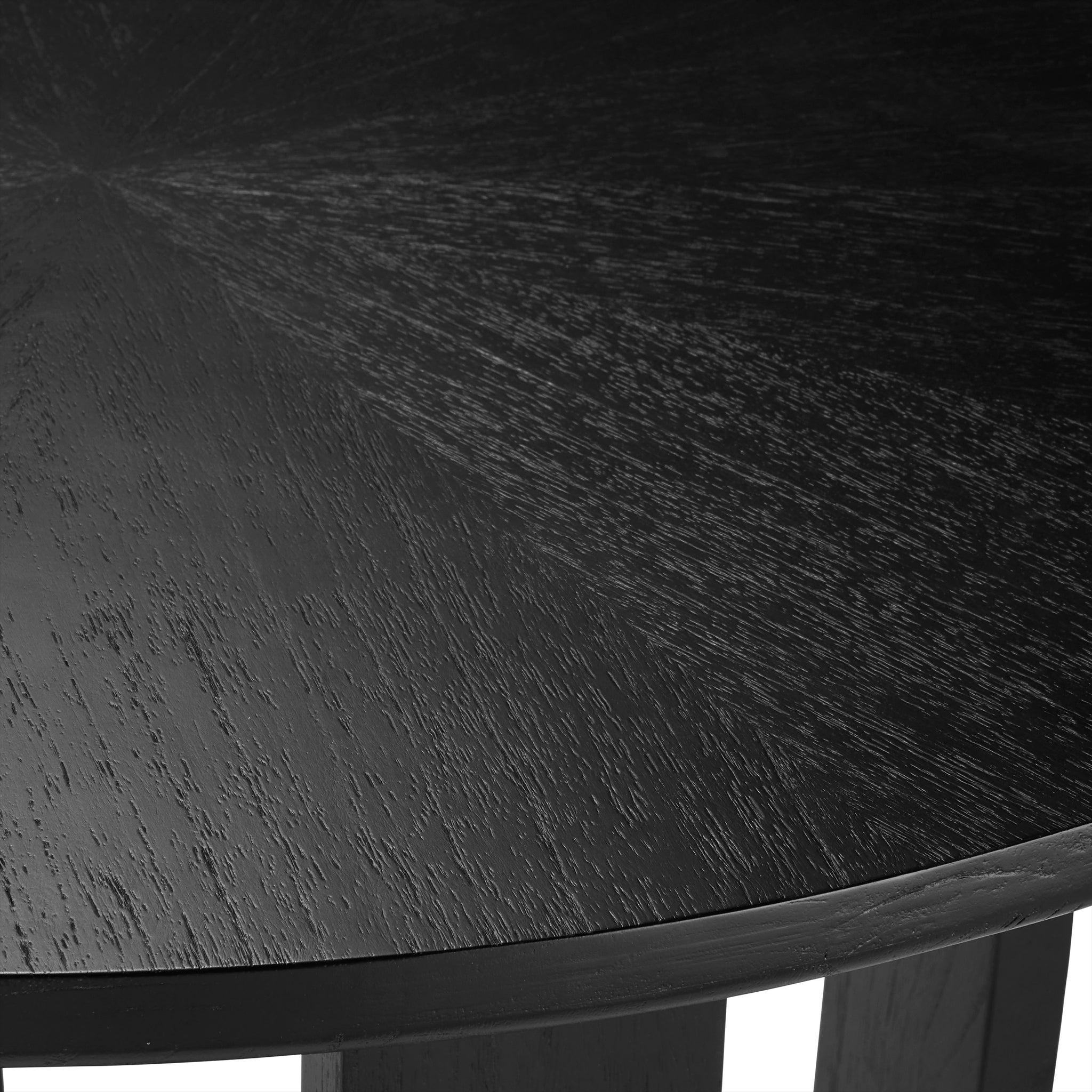 Currey & Company 29.75" Blake Black Mindi Wood Dining Table