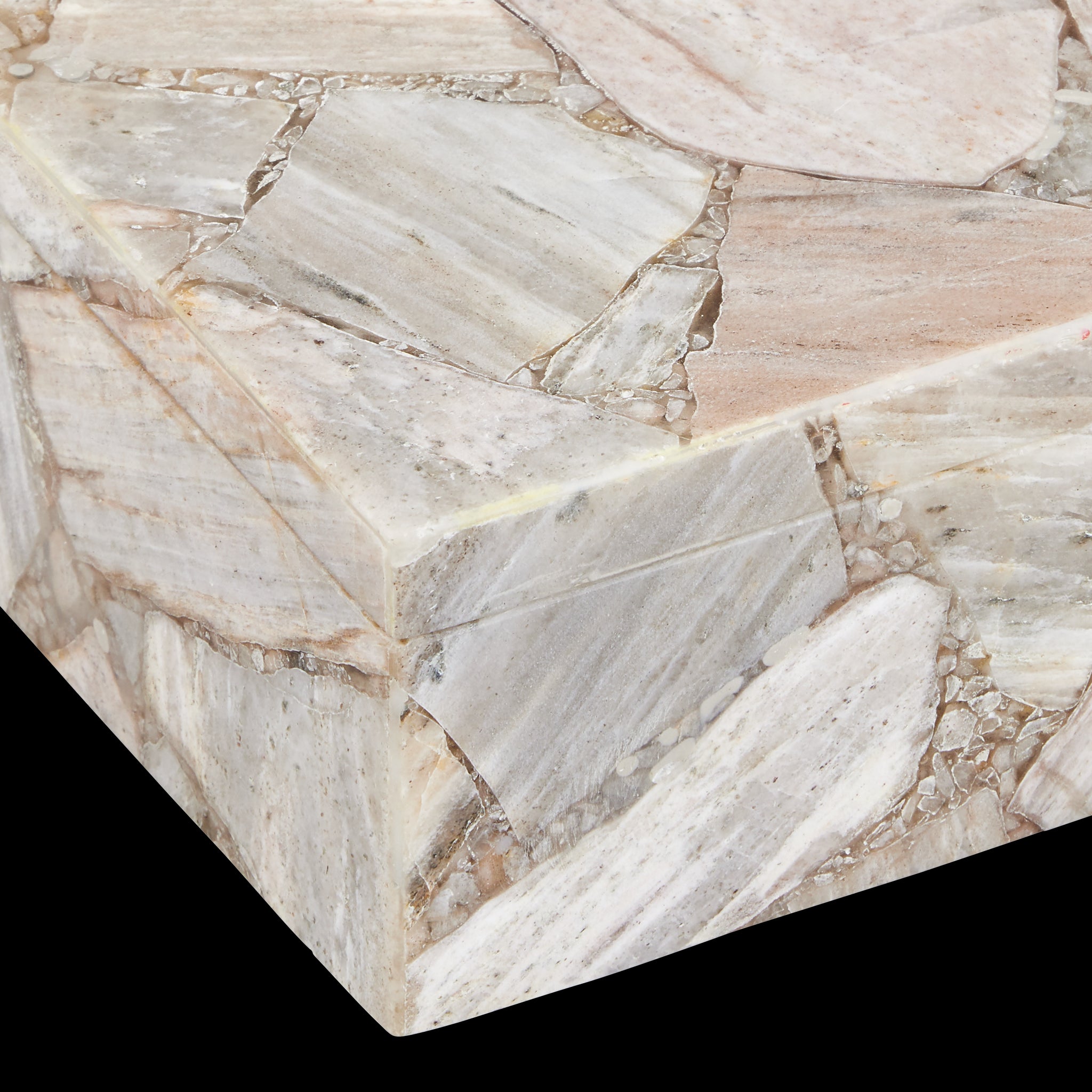 Currey & Company 7" Jossa Banded Aventurine Box