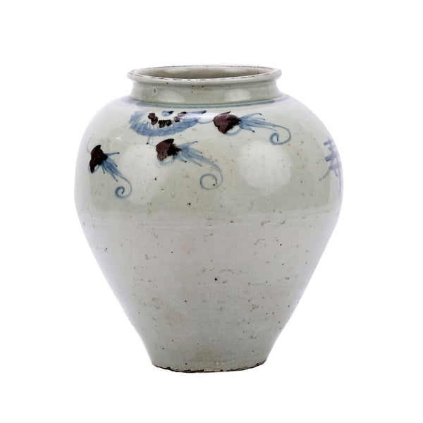 Blue & White Silla Longevity Wide Top Jar By Legends Of Asia