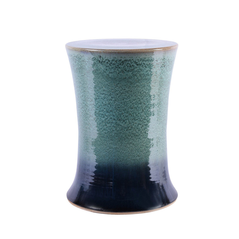 Rusty Green Drum Stool By Legends Of Asia