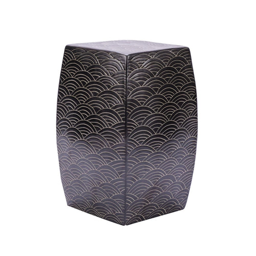Seawave Square Garden Stool Black By Legends Of Asia