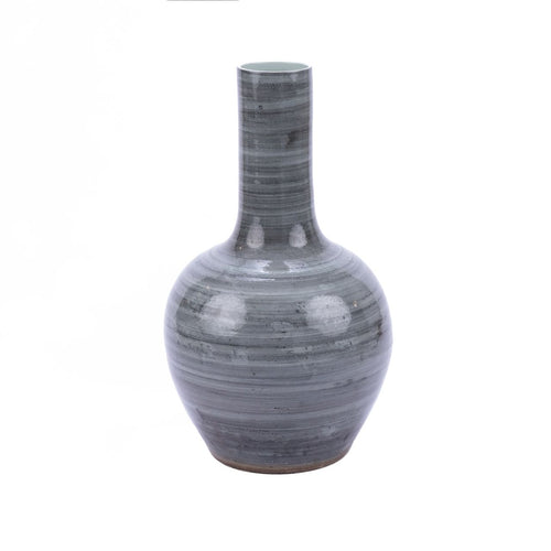 Iron Gray Globular Vase Large By Legends Of Asia