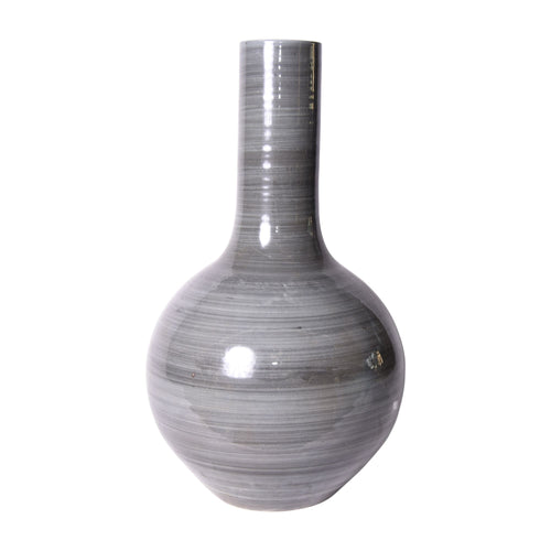 Iron Gray Globular Vase Medium By Legends Of Asia