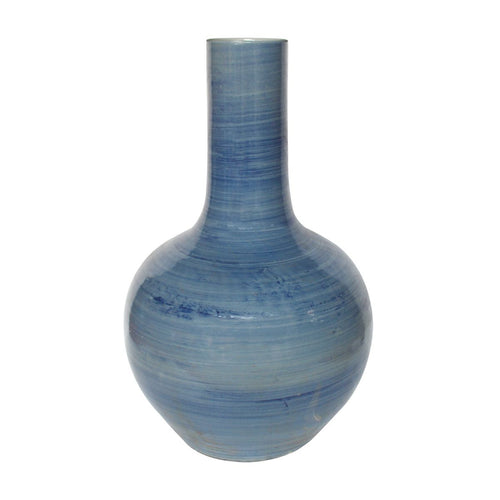 Lake Blue Globular Vase Medium By Legends Of Asia