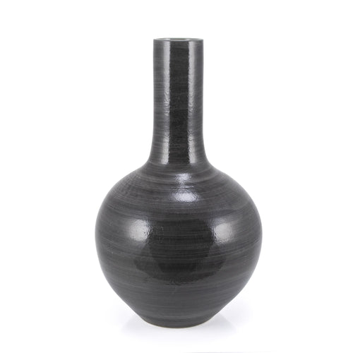 Iron Gray Globular Vase Small By Legends Of Asia