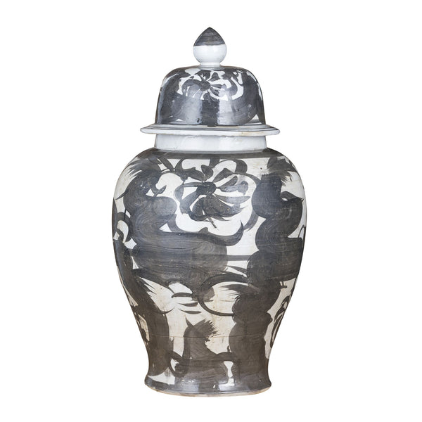 Black Porcelain Silla Flower Temple Jar By Legends Of Asia