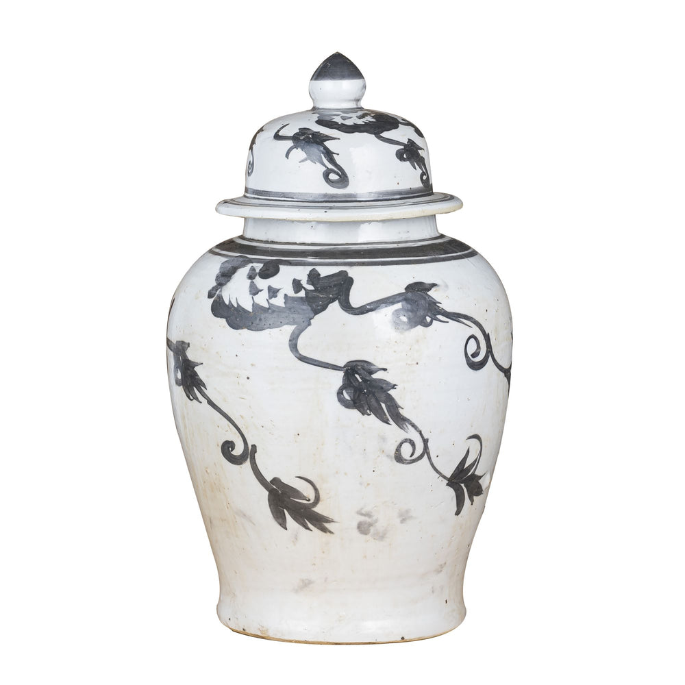 Black Temple Jar Vine Motif By Legends Of Asia