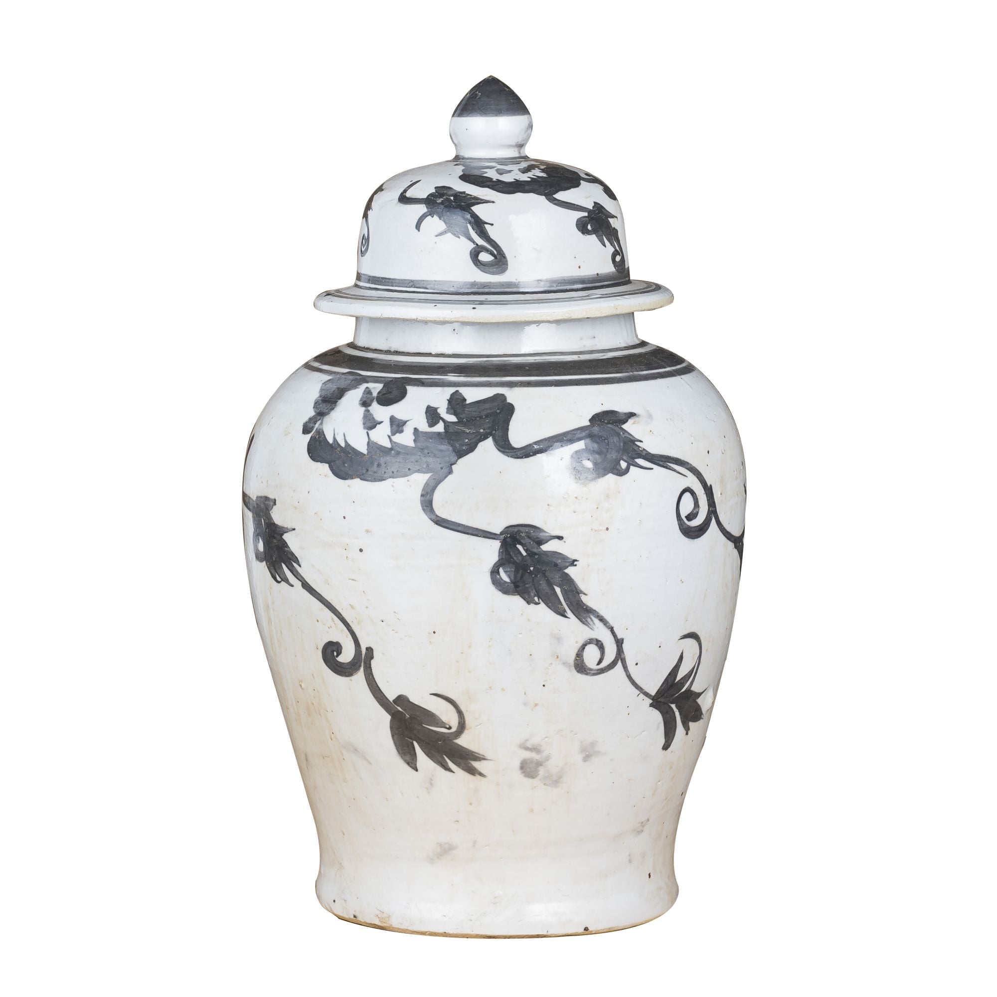 Black Temple Jar Vine Motif By Legends Of Asia