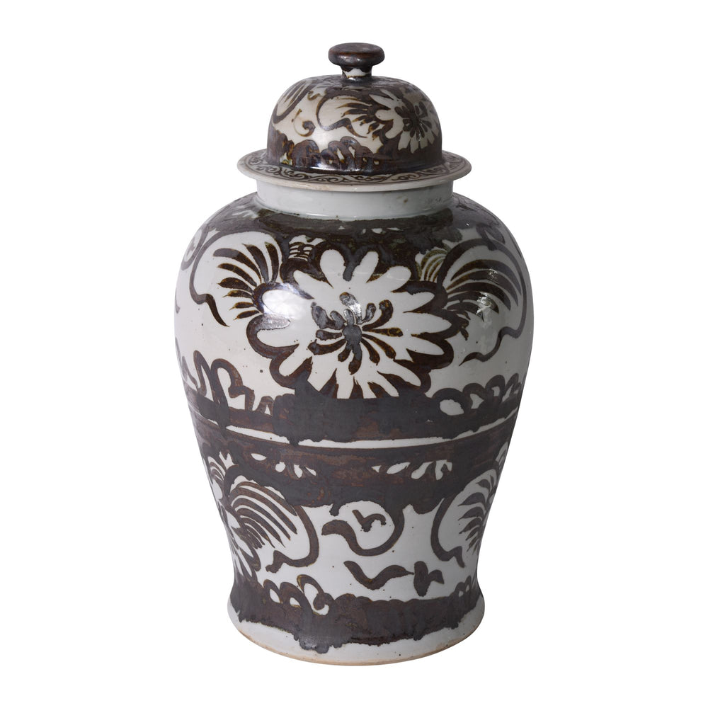 Rusty Brown Silla Flower Temple Jar By Legends Of Asia