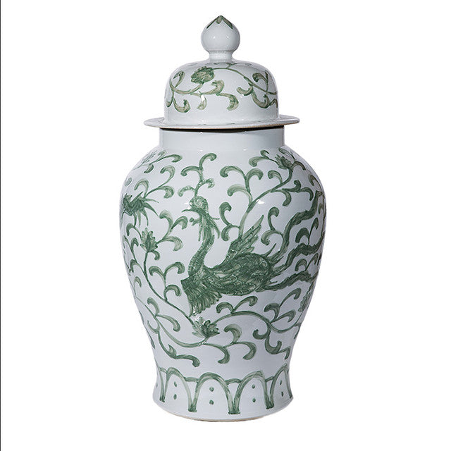 Celadon Dragon Lotus Temple Jar By Legends Of Asia