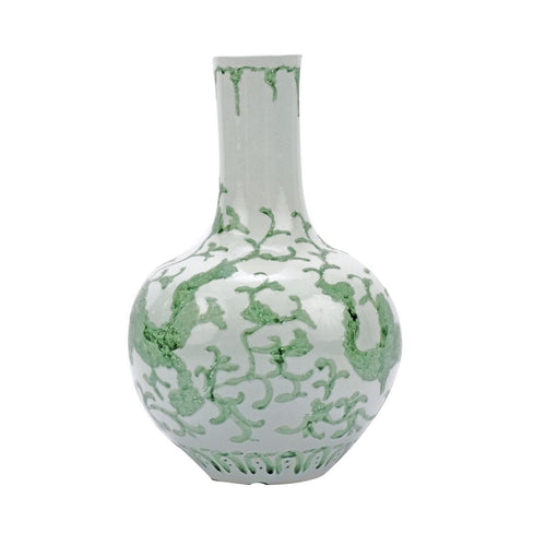 Celadon Dragon Lotus Globular Vase By Legends Of Asia