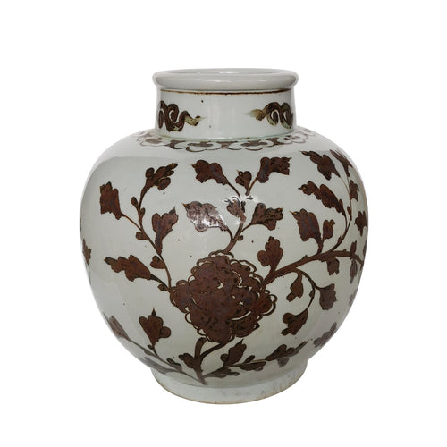 Rusty Brown Daisy Vase By Legends Of Asia