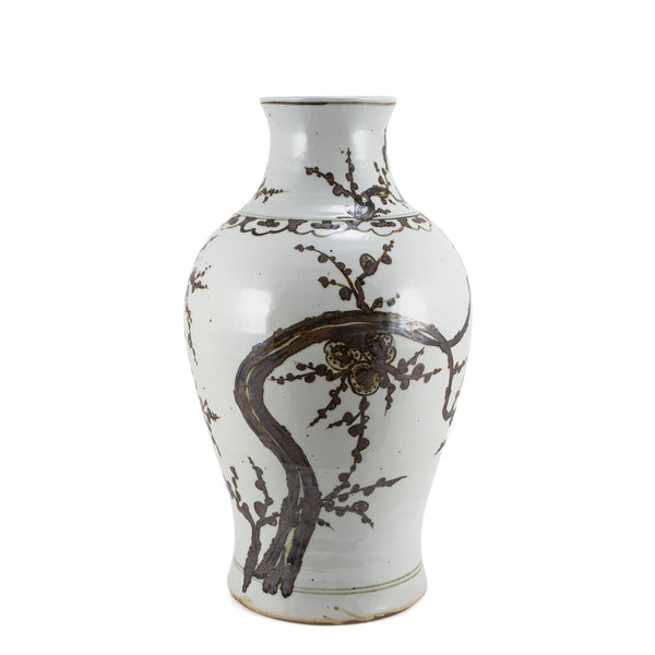 Rusty Brown Plum Branch Vase By Legends Of Asia