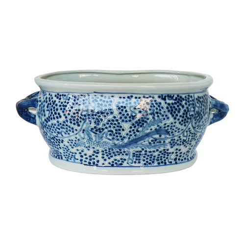 Blue And White Phoenix Foot Bath Planter by Legend of Asia