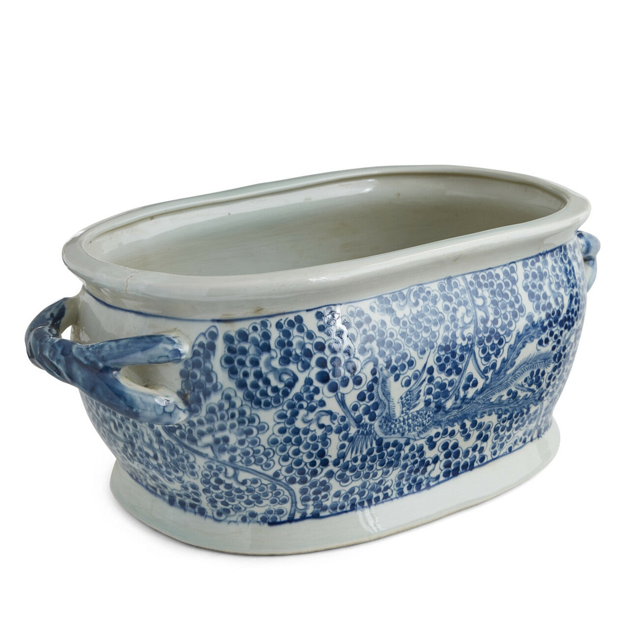 Blue And White Phoenix Foot Bath Planter by Legend of Asia