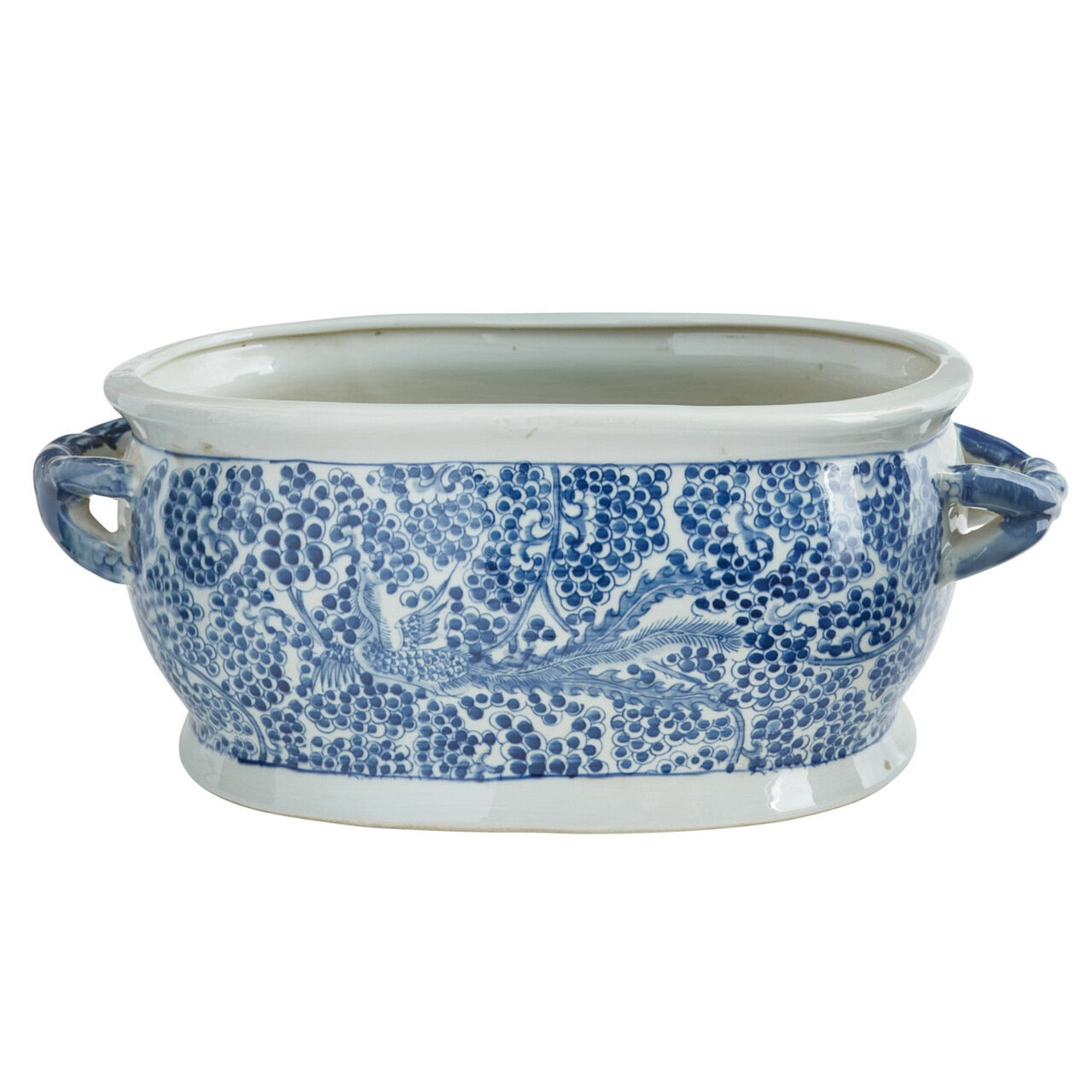 Blue And White Phoenix Foot Bath Planter by Legend of Asia