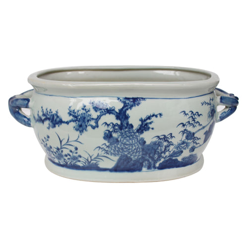 Blue And White Four Season Foot Bath Planter By Legends Of Asia