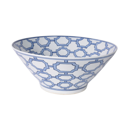 Blue And White Octagonal Window Bowl By Legends Of Asia