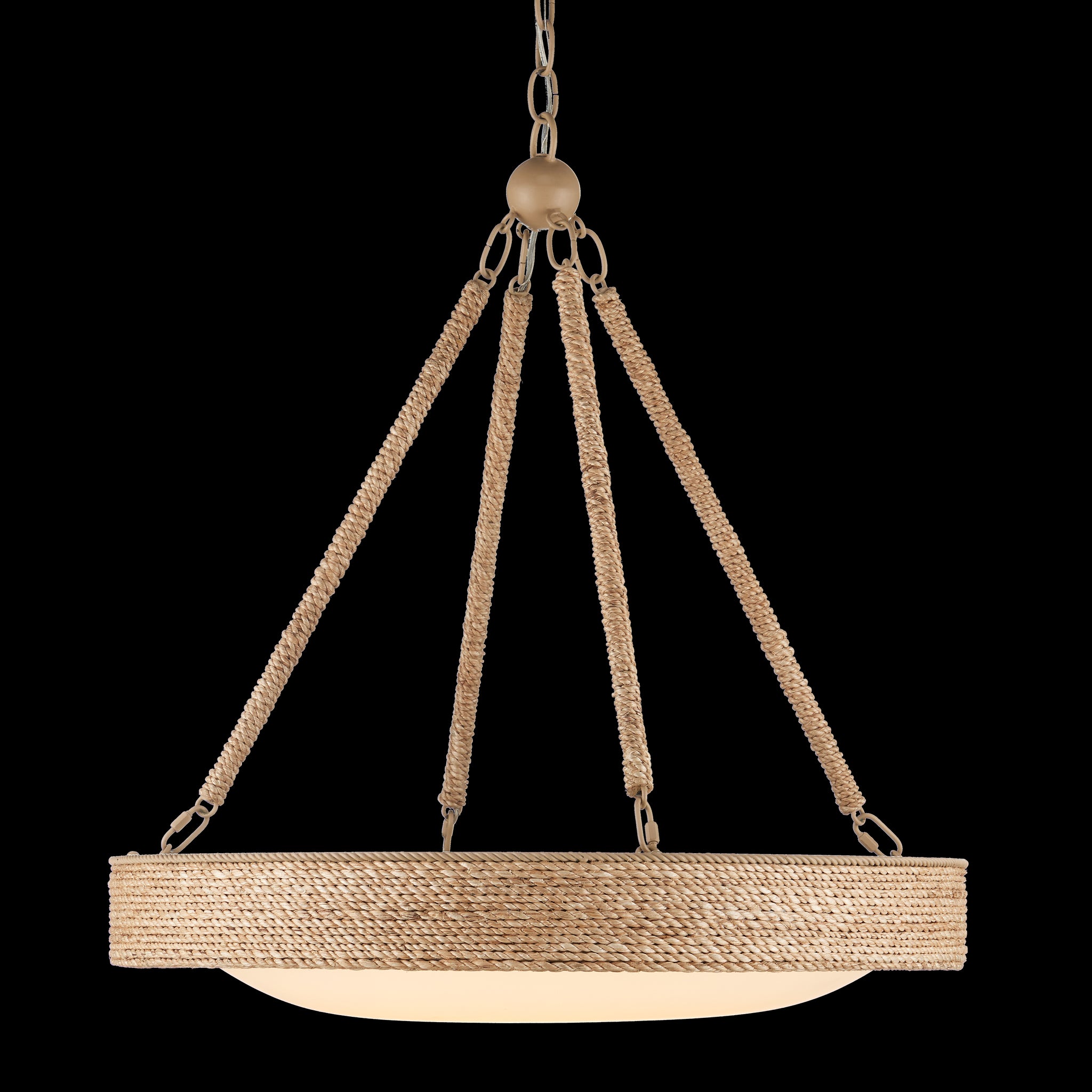 Currey & Company Hopscotch 24" Rope 1 Light Led Chandelier