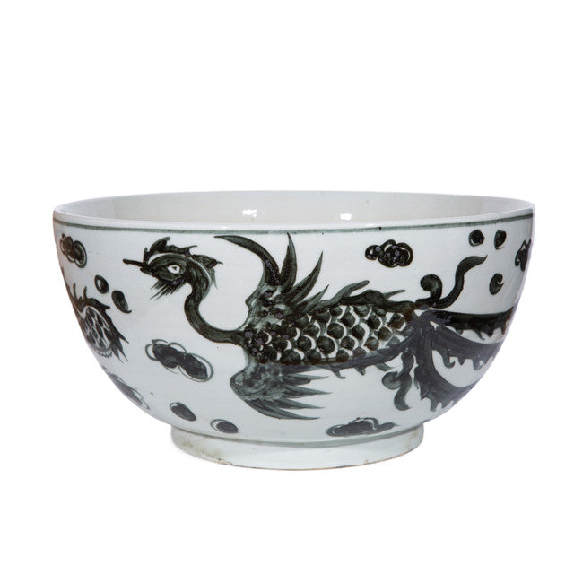 Charcoal Black Phoenix Bowl By Legends Of Asia