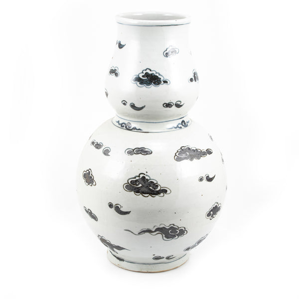 Indigo Blue Floating Cloud Gourd Porcelain Vase By Legends Of Asia