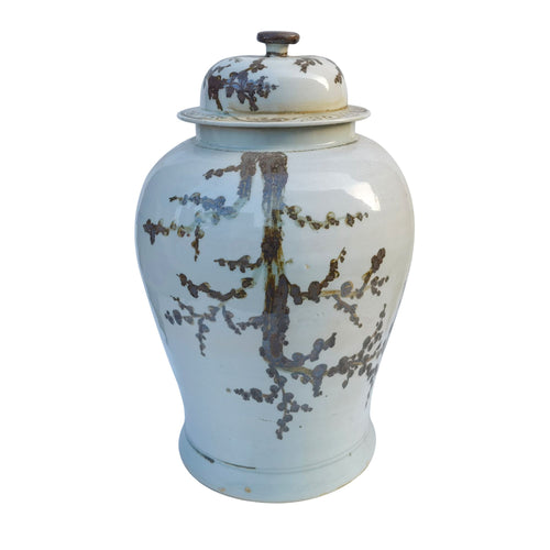 Rusty Brown Weeping Plum Temple Jar By Legends Of Asia