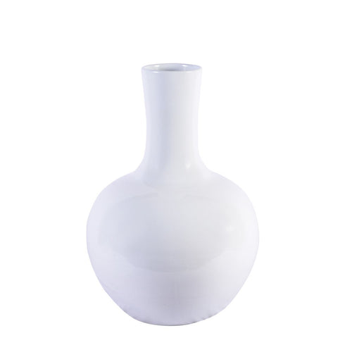White Globular Vase By Legends Of Asia