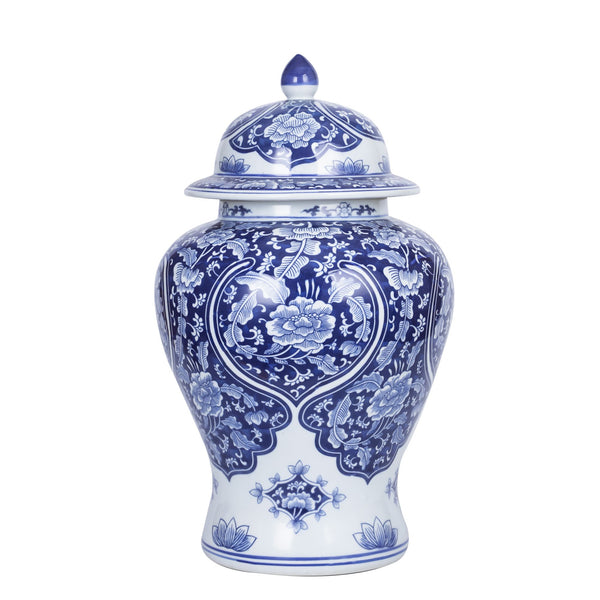 Blue Peony Temple Jar Large By Legends Of Asia