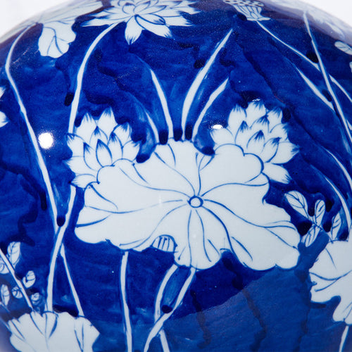 Blue Lotus Melon Jar by  Legends Of Asia