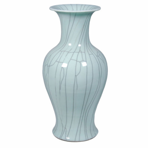 Crackle Celadon Fish Tail Vase By Legends Of Asia