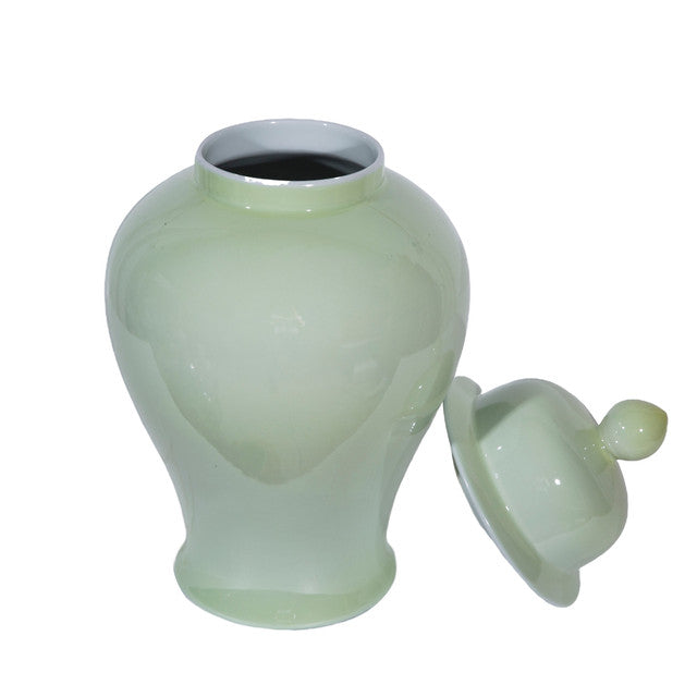 Spring Green Temple Jar Medium by Legends Of Asia