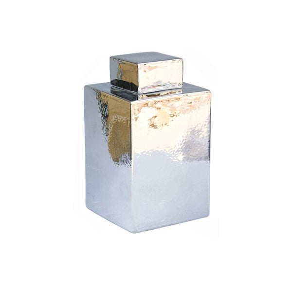 Square Tea Jar 17 H Silver By Legends Of Asia