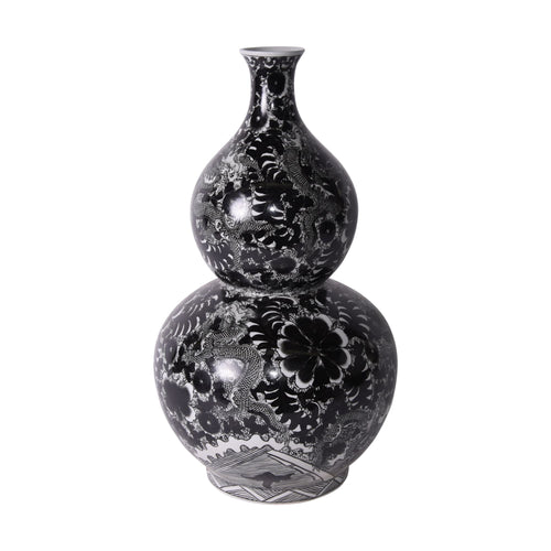 Black Dragon Gourd Vase By Legends Of Asia