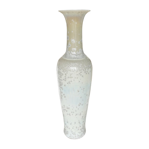 Legend of Asia Large Crystal Shell Fish Tail Floor Vase