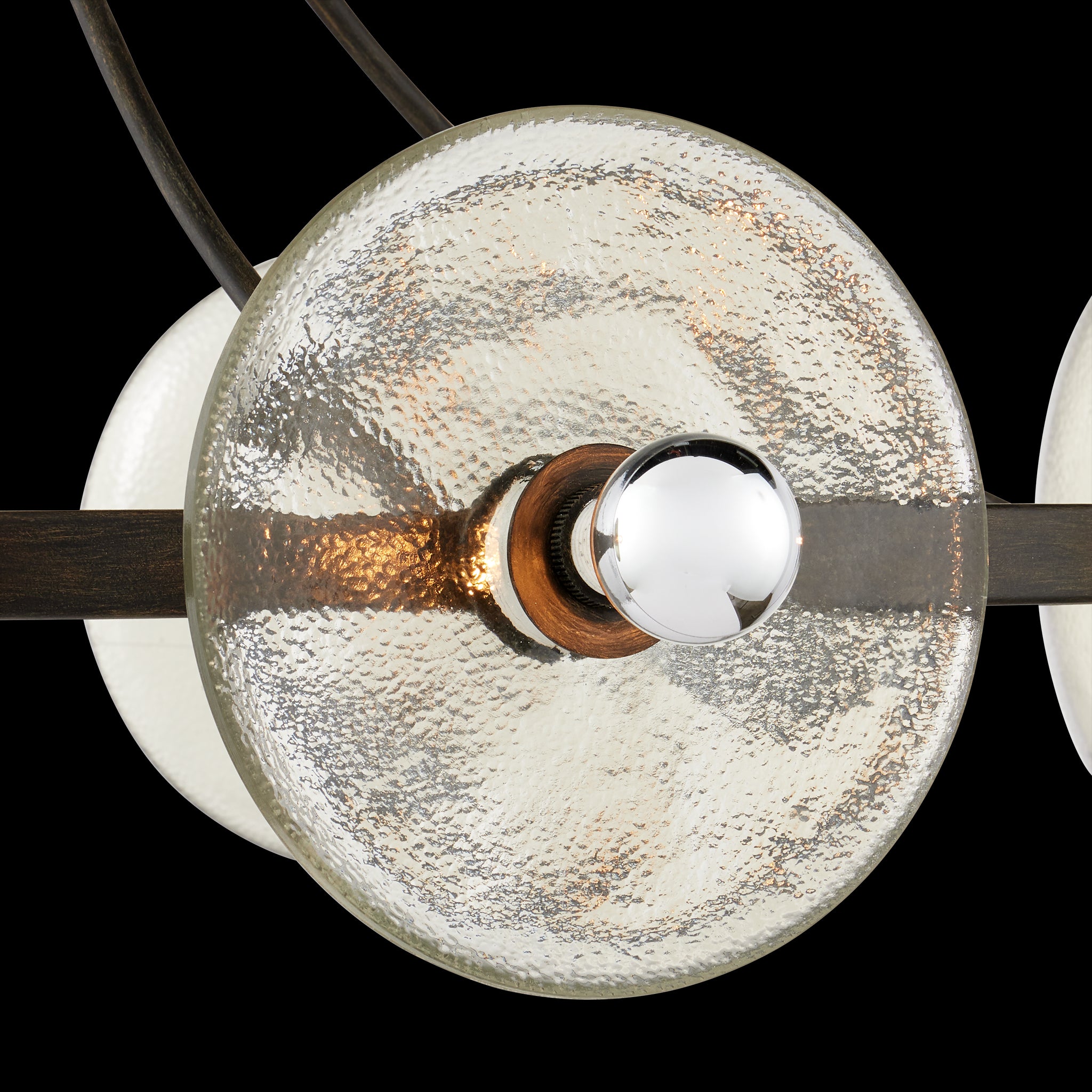 Currey & Company Circumstellar 37.25" Recycled Glass 8 Light Disc Chandelier