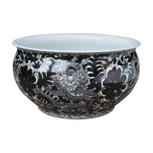 Black Dragon Orchid Bowl By Legends Of Asia