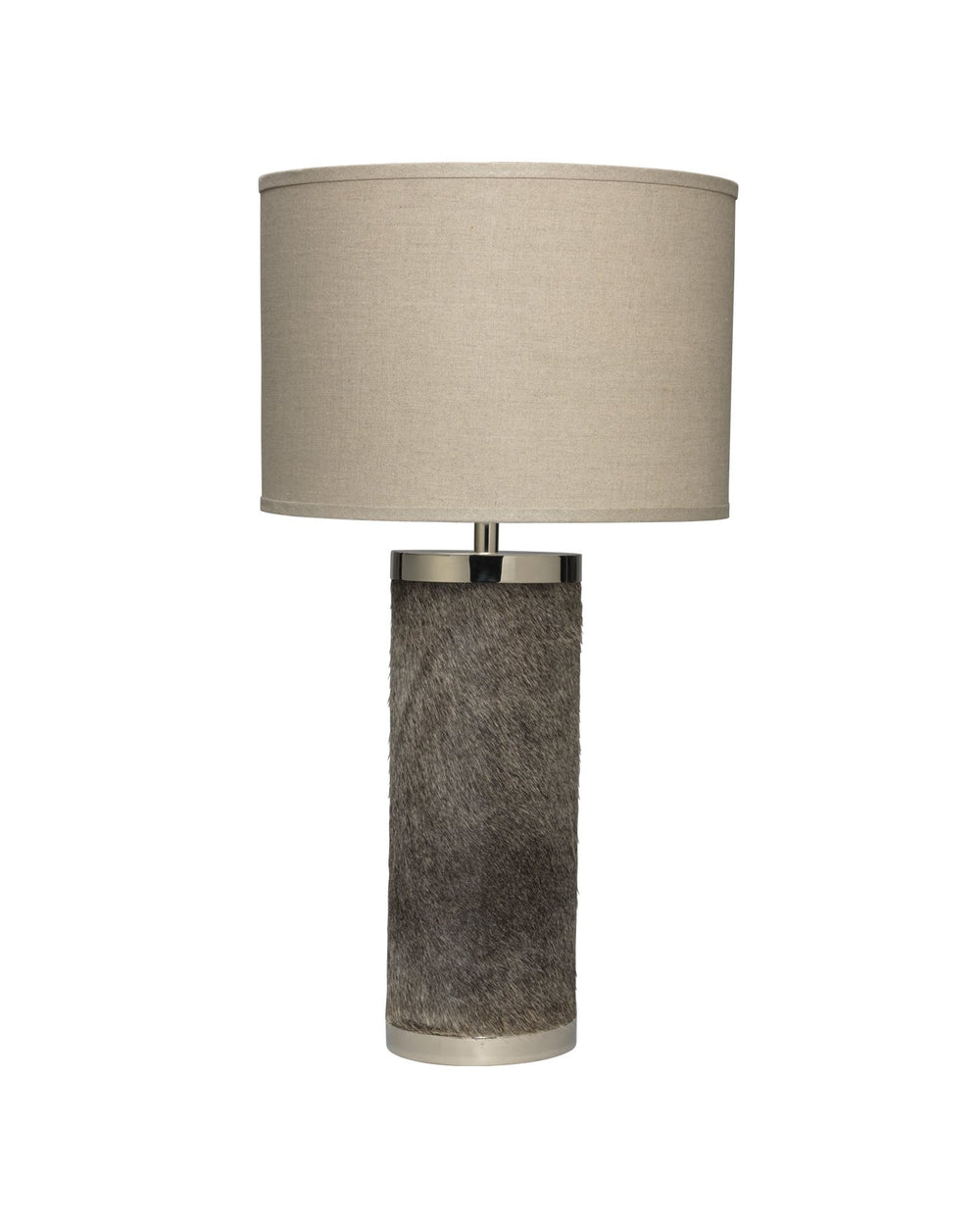 Jamie Young Column Table Lamp In Grey Hide