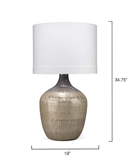 Jamie Young Damsel Table Lamp In Etched Mercury Glass