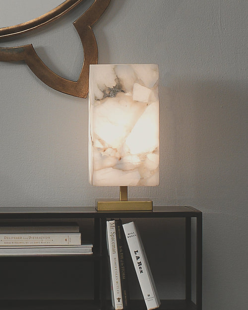 Jamie Young Ghost Axis Table Lamp In Alabaster