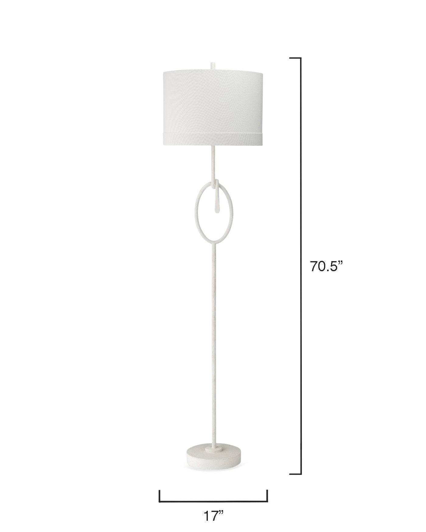 Jamie Young Knot Floor Lamp In White Gesso