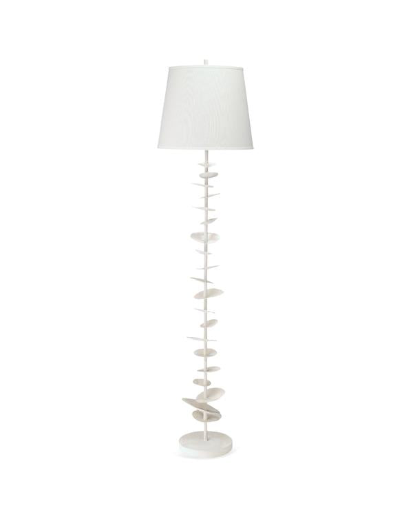 Jamie Young Petals Floor Lamp In White Gesso