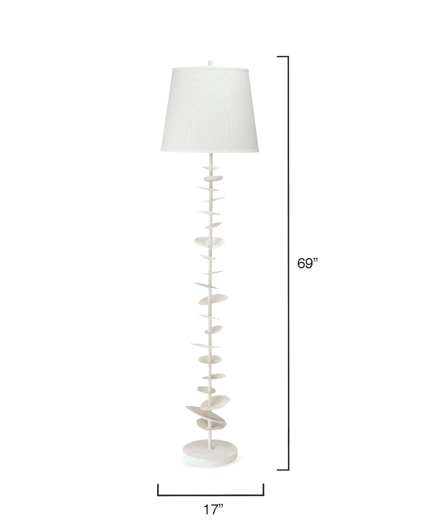 Jamie Young Petals Floor Lamp In White Gesso