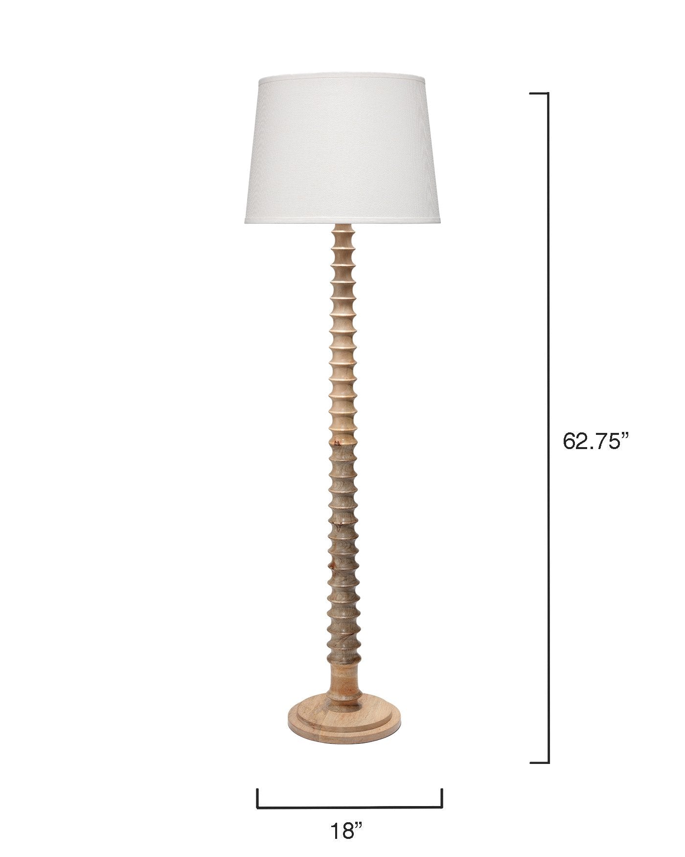 Jamie Young Revolution Floor Lamp In Bleached Wood