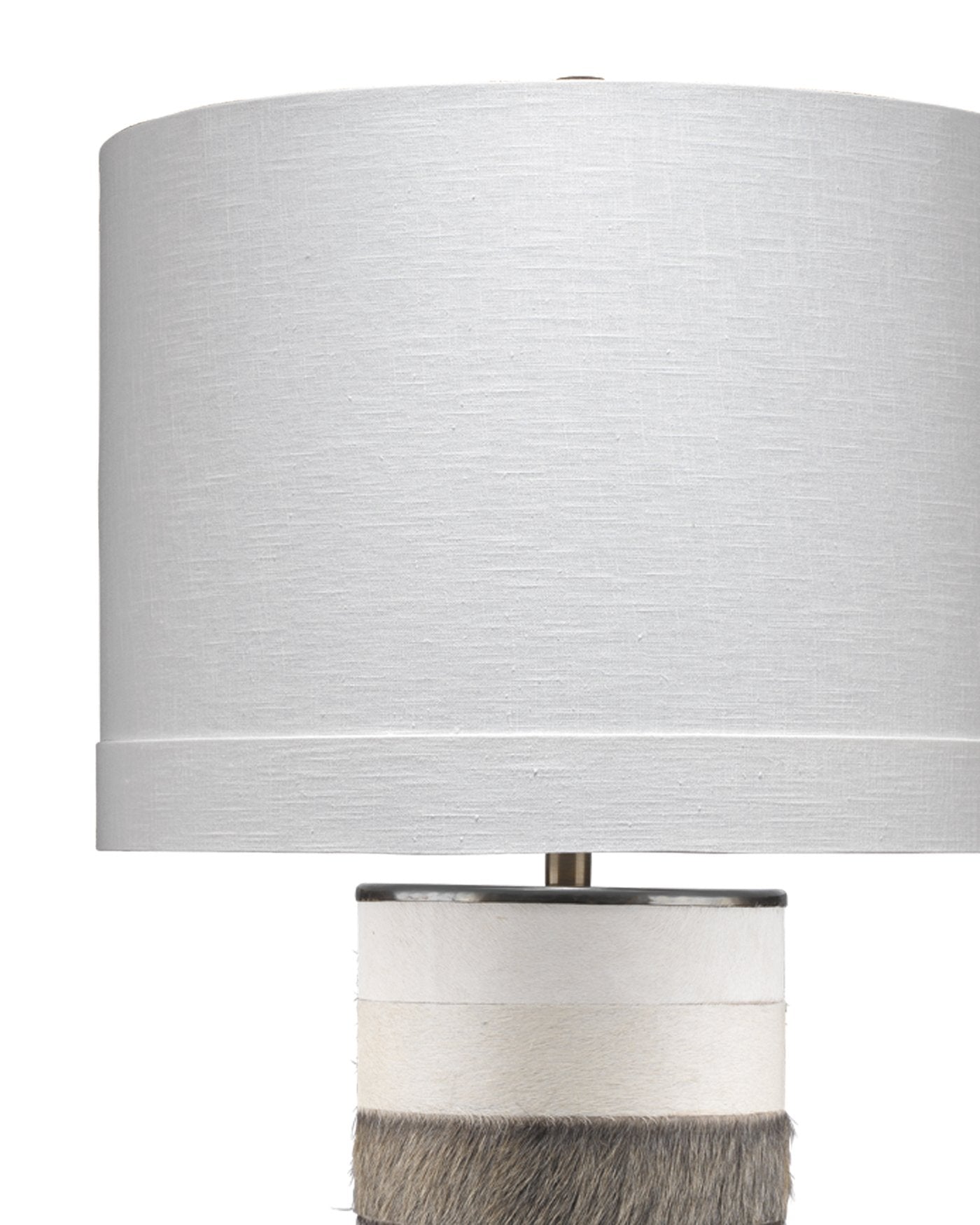 Jamie Young Winslow Table Lamp In White, Light Grey & Dark Grey Hide