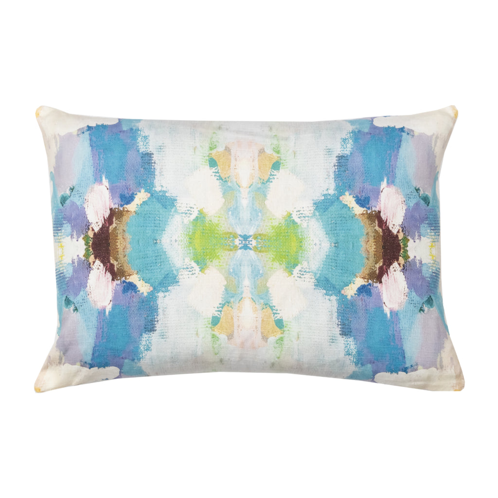 Laura Park French Blue Linen Cotton Pillow